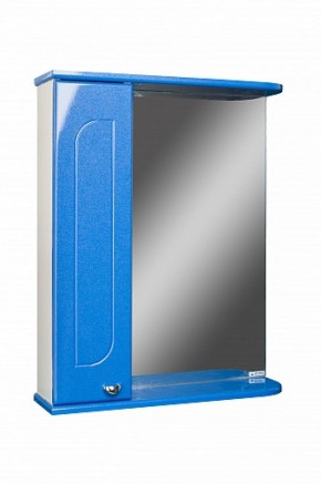 Шкаф-зеркало Радуга Синий металлик 55 левый АЙСБЕРГ (DA1129HZR) в Добрянке - dobrjanka.mebel-74.com | фото