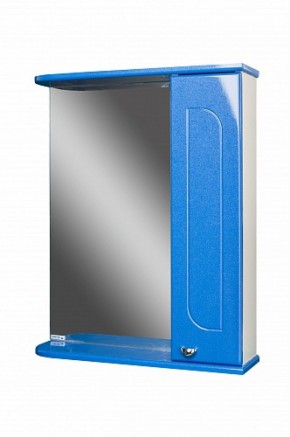 Шкаф-зеркало Радуга Синий металлик 60 правый АЙСБЕРГ (DA1130HZR) в Добрянке - dobrjanka.mebel-74.com | фото