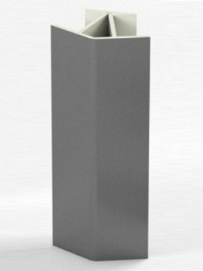 Угловое соединение для цоколя 135 гр. h100 мм (Алюминий, Белый, Черный, Сонома) в Добрянке - dobrjanka.mebel-74.com | фото