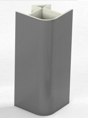 Угловое соединение для цоколя 90 гр. h100 мм (Алюминий, Белый, Черный, Сонома) в Добрянке - dobrjanka.mebel-74.com | фото